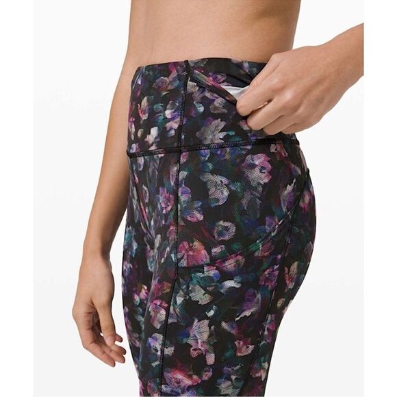 Lululemon Fast and Free Crop II 19" Non-Reflective Activate Floral Multi 4 - Picture 4 of 13